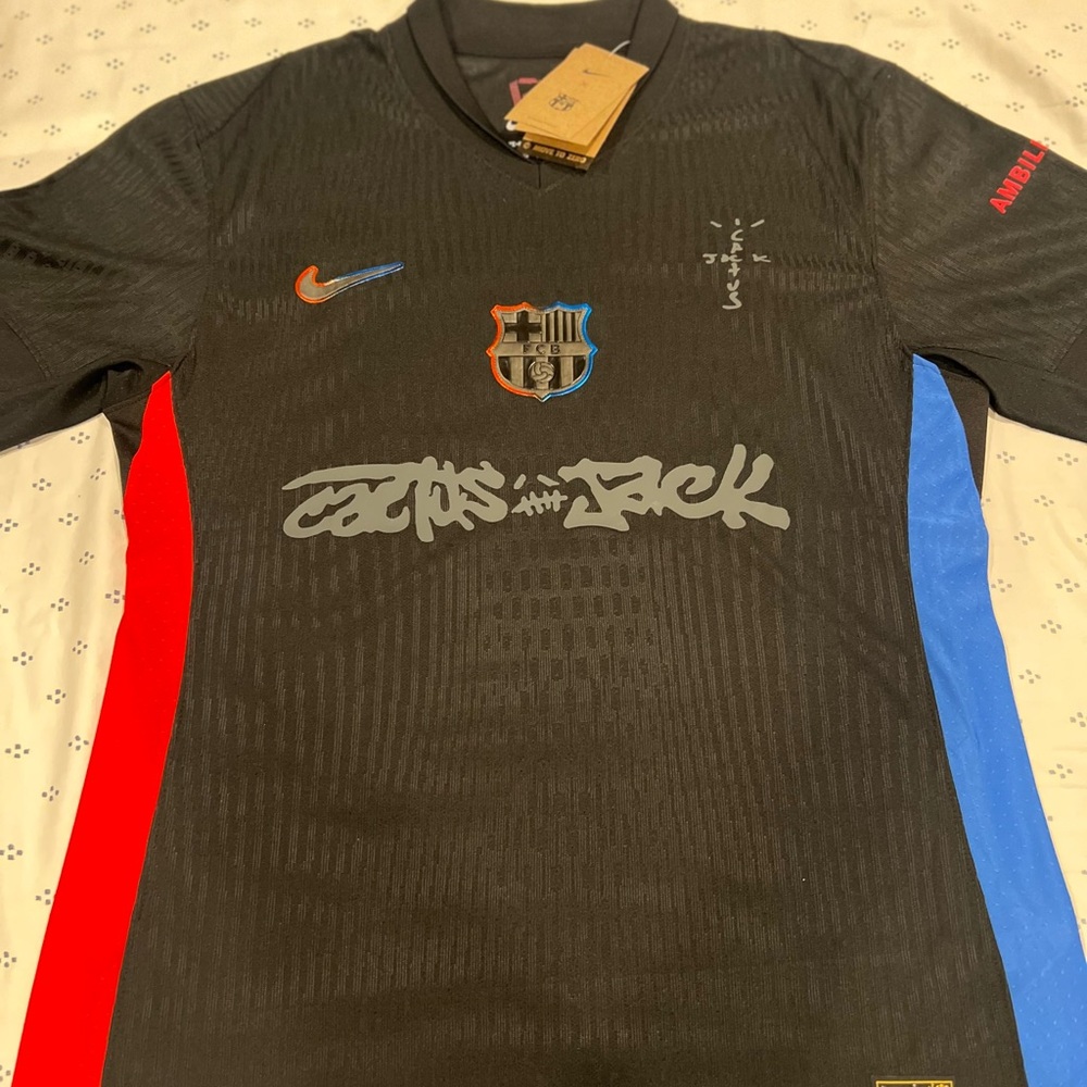 BARCELONA x TRAVIS SCOTT Limited Edition Cactus Jack Black Jersey